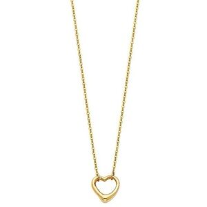 14K solid Gold Chic Gold Heart Necklace